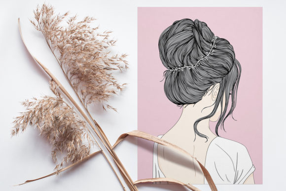 Capturing Wedding Day Elegance: Wall Art Bride Hairstyle