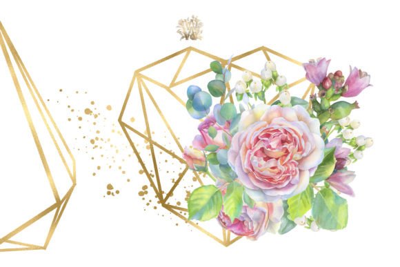 Watercolor Rose Wedding Clip Art: Creamy Summer Bouquets for Designers