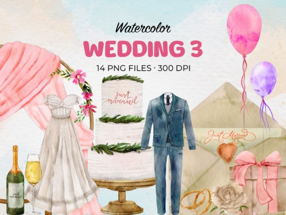 Watercolor Wedding 3 Clip Art: A Designer's Guide to Elegant Elements