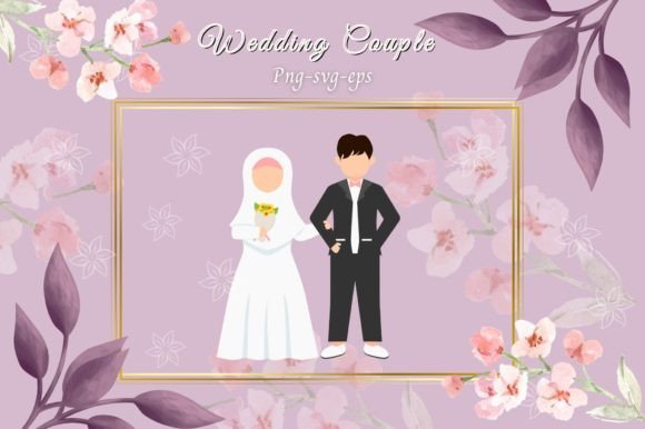 Wedding Couple Character: Charming Illustrations for Every Project