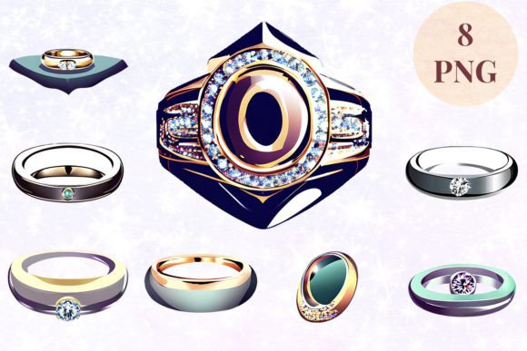 Wedding Ring 22 Clipart PNG: Elegant Assets for Your Brand
