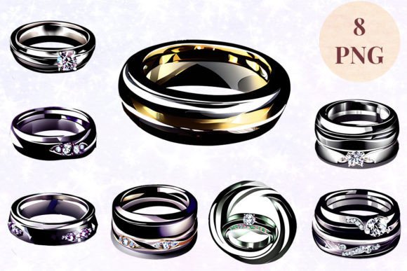 Wedding Ring 70 Clipart PNG: Your All-in-One Design Asset