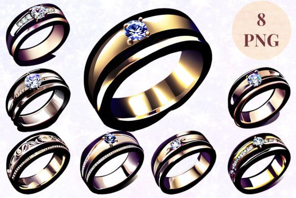 Wedding Ring 71 Clipart PNG: A Versatile Design Asset