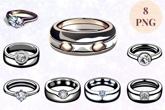 Wedding Ring 82 Clipart PNG: A Designer's Toolkit for Elegant Projects