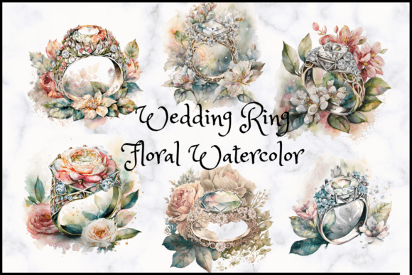 Wedding Ring Floral Watercolor Clipart: A Designer's Secret Weapon